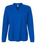 Core 365 CE108LW Women's Nova Performance Long Sleeve Pique Polo - True Royal - front