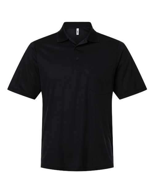 Core 365 CE108P Men's Nova Performance Pique Pocket Polo - Black - front