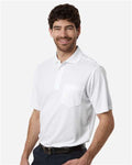 Core 365 CE108P Men's Nova Performance Pique Pocket Polo - White - model side