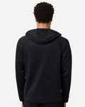 Team 365 TT200 Men's Qualify Quarter-Zip Hooded Pullover - Black - model back
