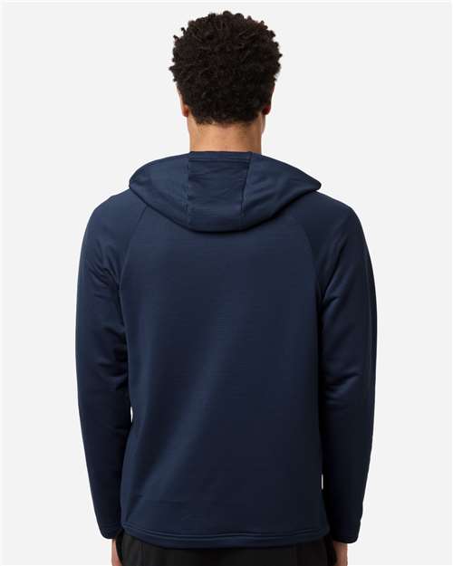 Team 365 TT200 Men's Qualify Quarter-Zip Hooded Pullover - Sport Dark Navy - model back