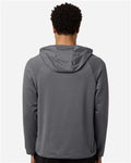 Team 365 TT200 Men's Qualify Quarter-Zip Hooded Pullover - Sport Graphite - model back