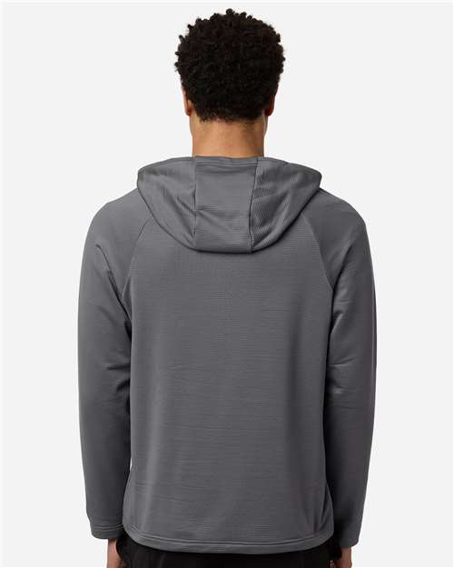 Team 365 TT200 Men's Qualify Quarter-Zip Hooded Pullover - Sport Graphite - model back
