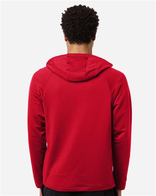 Team 365 TT200 Men's Qualify Quarter-Zip Hooded Pullover - Sport Red - model back