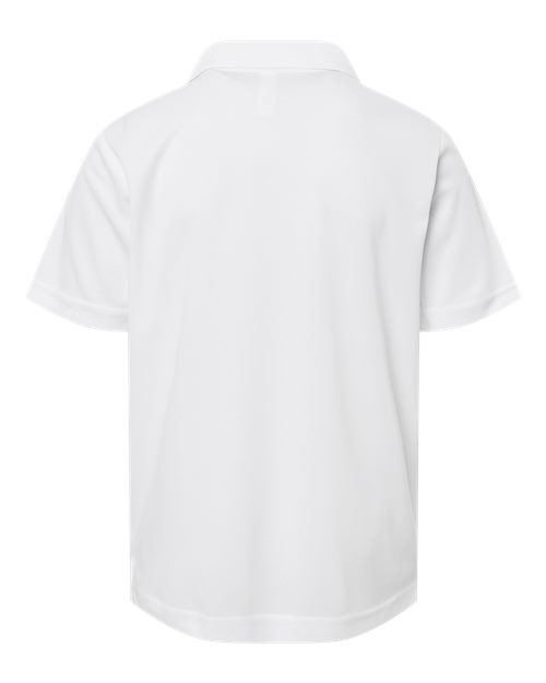 Core 365 CE108Y Youth Nova Performance Pique Polo - White - back