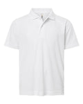 Core 365 CE108Y Youth Nova Performance Pique Polo - White - front
