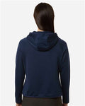 Team 365 TT200W Women's Qualify Quarter-Zip Hooded Pullover - Sport Dark Navy - model back