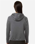 Team 365 TT200W Women's Qualify Quarter-Zip Hooded Pullover - Sport Graphite - model back