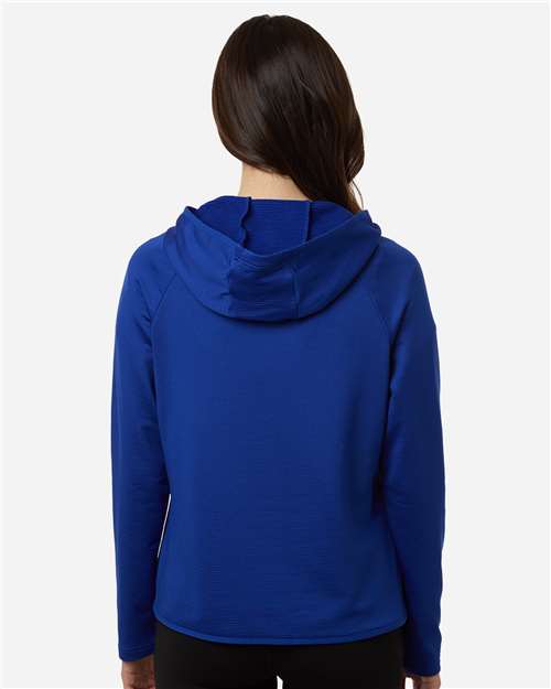 Team 365 TT200W Women's Qualify Quarter-Zip Hooded Pullover - Sport Royal - model back