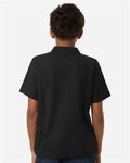 Core 365 CE106Y Youth Resolve CVC Performance Pique Polo - Black - model back