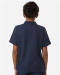 Core 365 CE106Y Youth Resolve CVC Performance Pique Polo - Classic Navy - model back