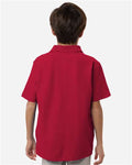 Core 365 CE106Y Youth Resolve CVC Performance Pique Polo - Classic Red - model back