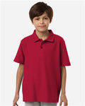 Core 365 CE106Y Youth Resolve CVC Performance Pique Polo - Classic Red - model front