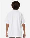 Core 365 CE106Y Youth Resolve CVC Performance Pique Polo - White - model back