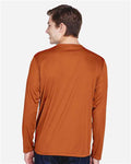 Team 365 TT11L Men's Zone Performance Long Sleeve T-Shirt - Sport Burnt Orange - model back