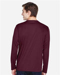 Team 365 TT11L Men's Zone Performance Long Sleeve T-Shirt - Sport Dark Maroon - model back