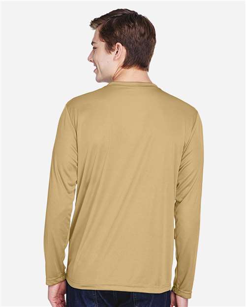 Team 365 TT11L Men's Zone Performance Long Sleeve T-Shirt - Sport Vegas Gold - model back