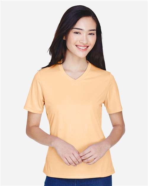 Team 365 TT11W Women's Zone Performance T-Shirt - Melon - model front