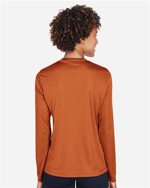 Team 365 TT11WL Women's Zone Performance Long Sleeve T-Shirt - Sport Burnt Orange - model back