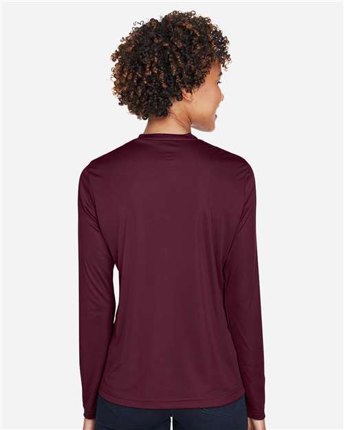 Team 365 TT11WL Women's Zone Performance Long Sleeve T-Shirt - Sport Dark Maroon - model back