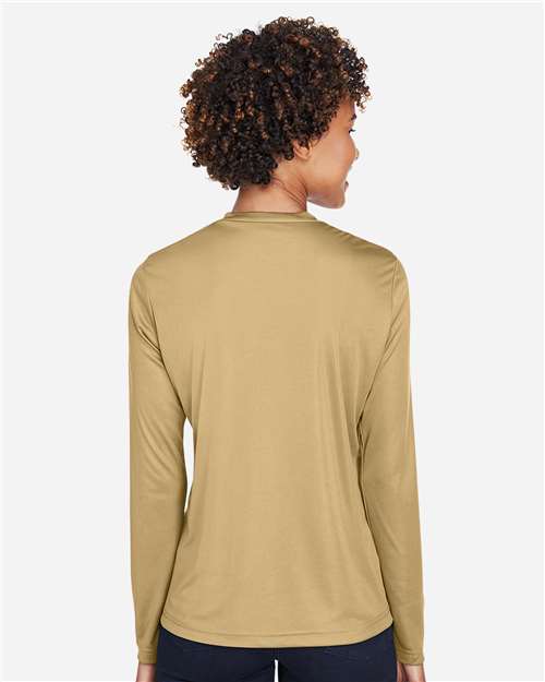 Team 365 TT11WL Women's Zone Performance Long Sleeve T-Shirt - Sport Vegas Gold - model back