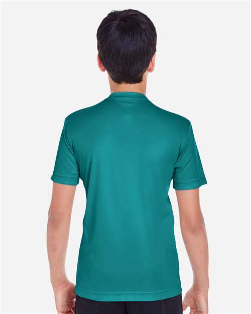 Team 365 TT11Y Youth Zone Performance T-Shirt - Clear Teal - model back