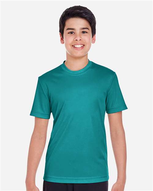 Team 365 TT11Y Youth Zone Performance T-Shirt - Clear Teal - model front