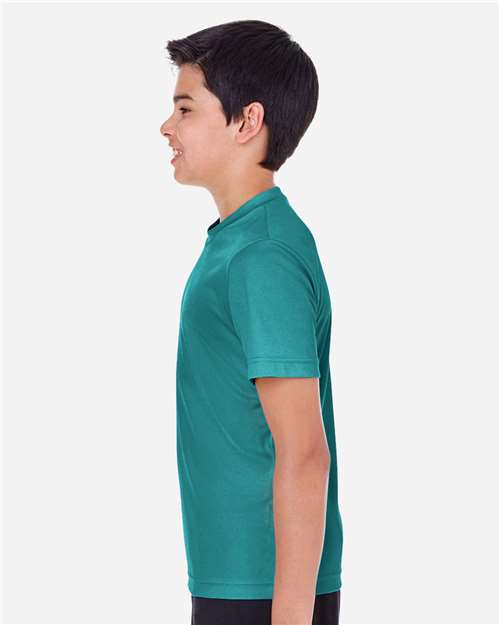 Team 365 TT11Y Youth Zone Performance T-Shirt - Clear Teal - model side