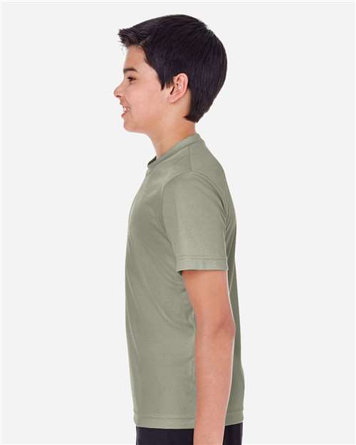 Team 365 TT11Y Youth Zone Performance T-Shirt - Olive - model side