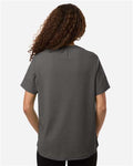 Devon & Jones DG102W Women's Seaton Pebble Textured Polo - Graphite - model back