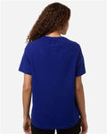 Devon & Jones DG102W Women's Seaton Pebble Textured Polo - Midnight Royal - model back