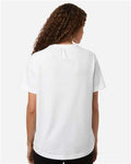 Devon & Jones DG102W Women's Seaton Pebble Textured Polo - White - model back