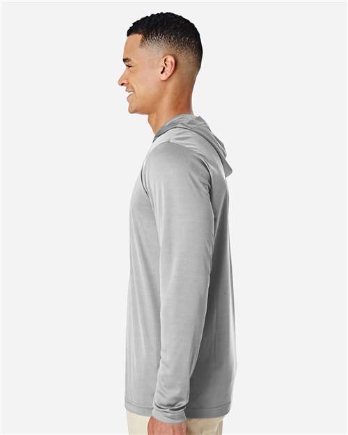 Team 365 TT41 Men's Zone Performance Hooded T-Shirt - Sport Silver - model side