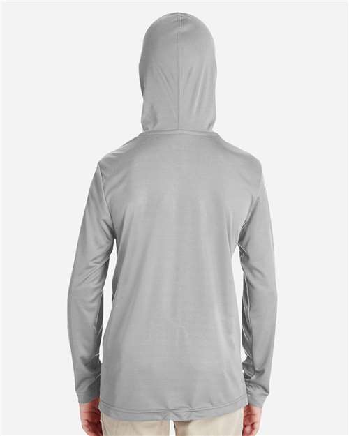 Team 365 TT41Y Youth Zone Performance Hooded T-Shirt - Sport Silver - model back