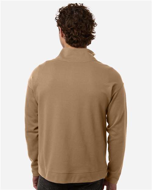 North End NE220 Men's Mantra Half-Zip Ottoman Pullover - Cafe - model back