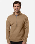 North End NE220 Men's Mantra Half-Zip Ottoman Pullover - Cafe - model front
