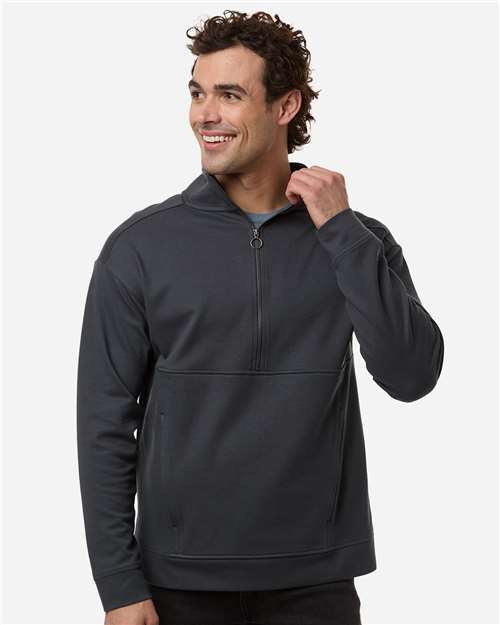 North End NE220 Men's Mantra Half-Zip Ottoman Pullover - Carbon - model front