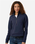 North End NE220W Women's Mantra Half-Zip Ottoman Pullover - Classic Navy - model front