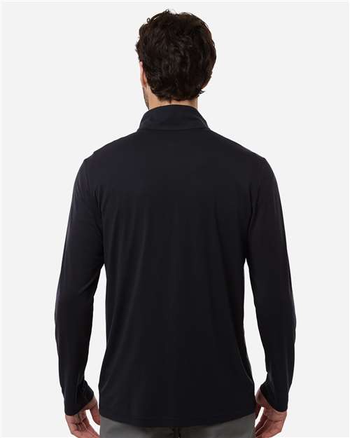North End NE405 Men's JAQ Stretch Performance Quarter-Zip - Black/ Carbon - model back