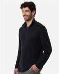 North End NE405 Men's JAQ Stretch Performance Quarter-Zip - Black/ Carbon - model side