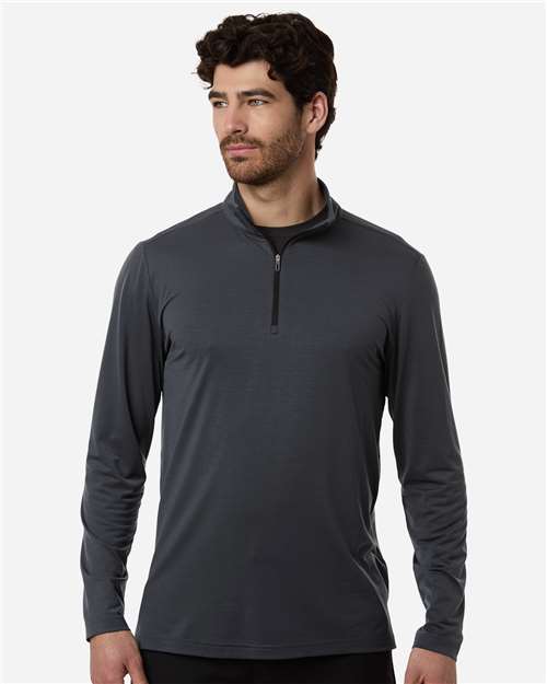 North End NE405 Men's JAQ Stretch Performance Quarter-Zip - Carbon/ Black - model front
