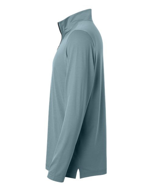 North End NE405 Men's JAQ Stretch Performance Quarter-Zip - Opal Blue/ Carbon  - side