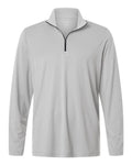 North End NE405 Men's JAQ Stretch Performance Quarter-Zip - Platinum/ Carbon - front