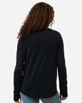 North End NE405W Women's JAQ Stretch Performance Quarter-Zip - Black/ Carbon - model back