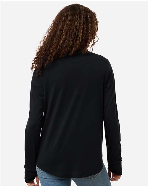 North End NE405W Women's JAQ Stretch Performance Quarter-Zip - Black/ Carbon - model back