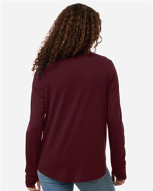 North End NE405W Women's JAQ Stretch Performance Quarter-Zip - Burgundy/ Carbon - model back