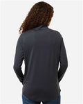 North End NE405W Women's JAQ Stretch Performance Quarter-Zip - Carbon/ Black - model back