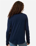 North End NE405W Women's JAQ Stretch Performance Quarter-Zip - Classic Navy/ Carbon - model back