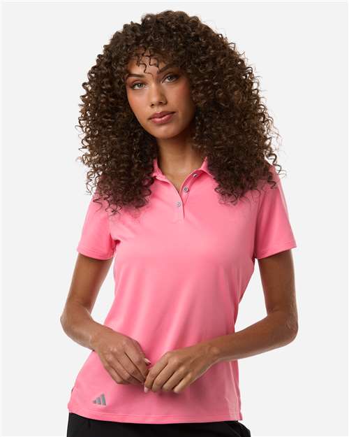 Adidas A231 Women's Performance Polo - Bliss Pink - model front