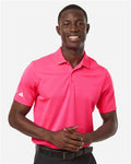 Adidas A430 Men's Performance Piqué Polo - Lucid Pink - model front